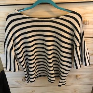 MADEWELL stripped cotton shirt black & white